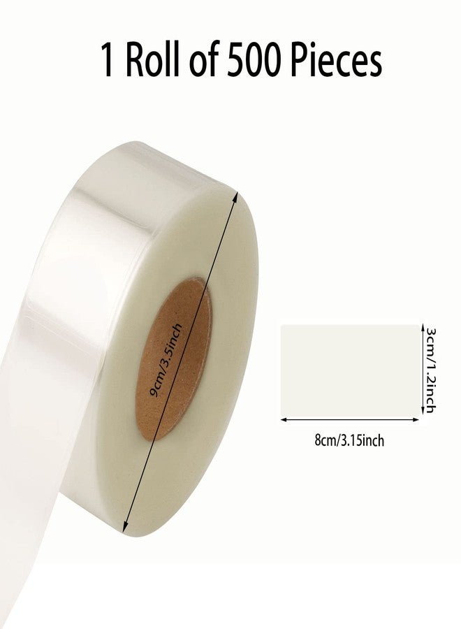 Prudiut 500 PCS Clear Labels Clear Stickers Label Protectors for Protecting Barcodes, Books, Numbers Waterproof Labels for Laboratory, Library, Office, Supermarket (3.15×1.2inch) - Image 3